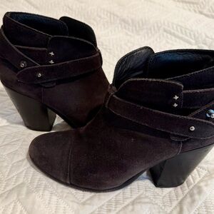 rag & bone Black Suede Ankle Boots size 8